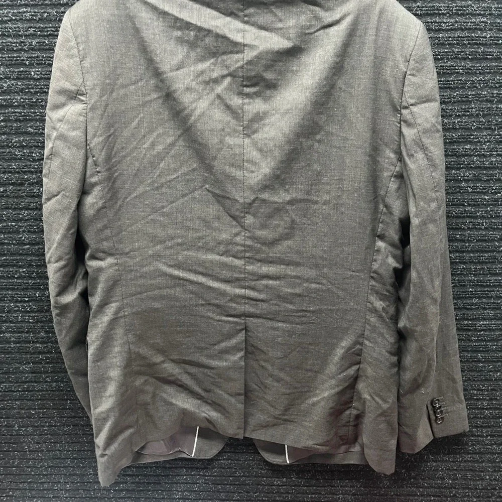 Banana Republic Mens 42R Slim Fit Blazer Grey Tessuto Marzotto Italian Fabric